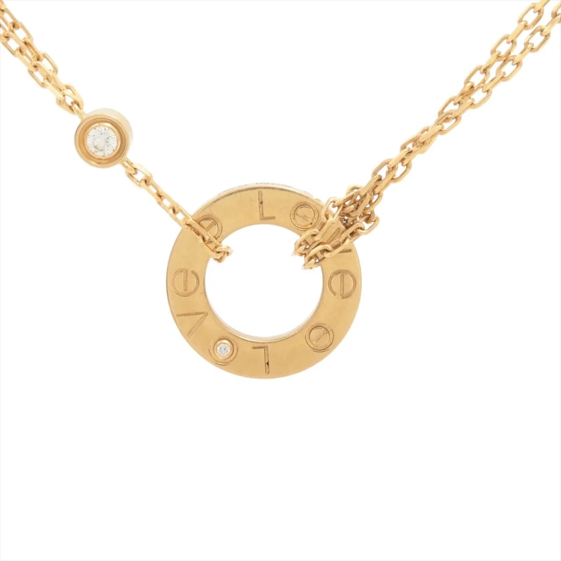 CARTIER DIAMOND NECKLACE 750(YG): Cartier diamond Necklace 750(YG) Brand: Cartier Type/Style: Necklace Material: 750(YG), Color: Yellow Gold Size: Size(CM) Chain length:40.8 Accessories: None Accessories Notice: When purchasing