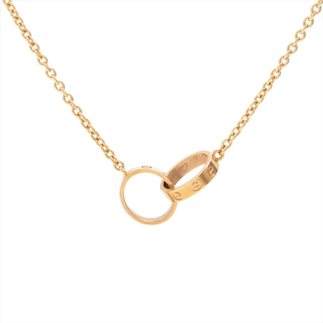 CARTIER BABY LOVE NECKLACE 750(PG): Cartier Baby Love Necklace 750(PG) Brand: Cartier Type/Style: Necklace Material: 750(PG), Color: Pink Gold Size: Size(CM) Chain length:44 Accessories: None Accessories Notice: When purchasing