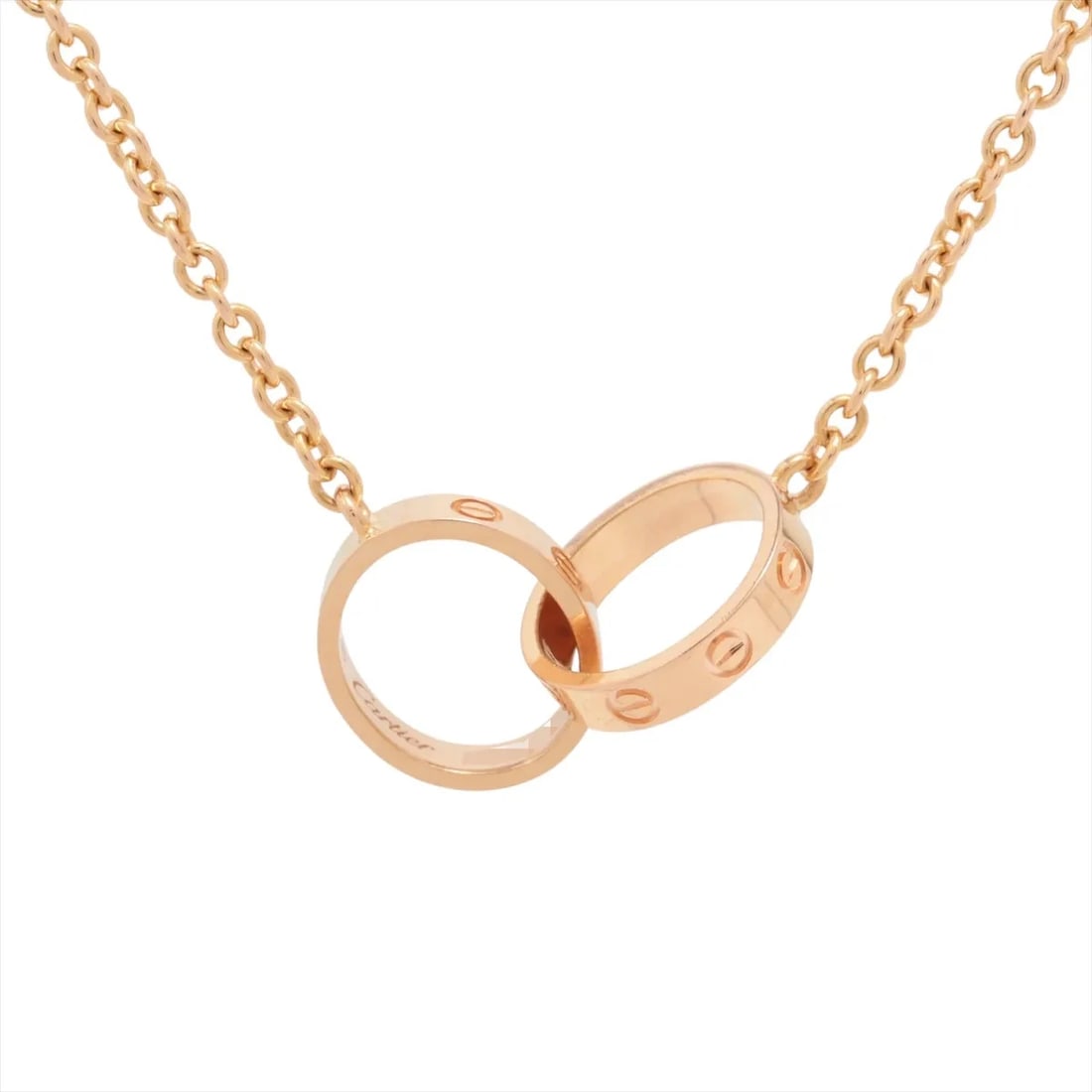 CARTIER BABY LOVE NECKLACE 750(PG): Cartier Baby Love Necklace 750(PG) Brand: Cartier Type/Style: Necklace Material: 750(PG), Color: Pink Gold Size: Size(CM) Chain length:44.3 Accessories: None Accessories Notice: When purchasing