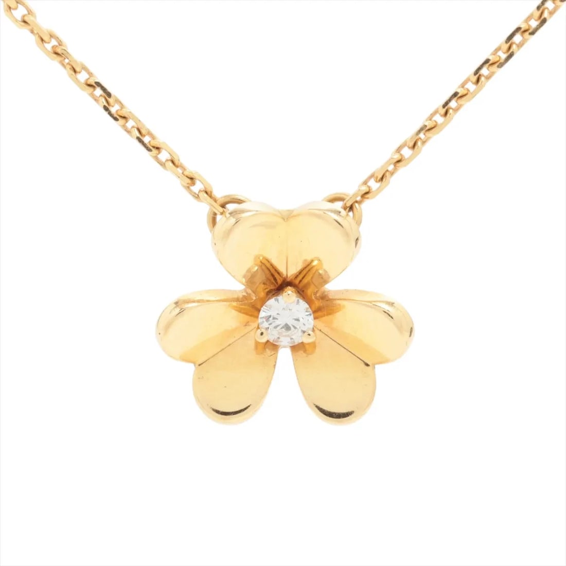 VAN CLEEF & ARPELS FRIVOLE MINI DIAMOND NECKLACE 750(YG): Van Cleef & Arpels Frivole Mini diamond Necklace 750(YG) Brand: Van Cleef & Arpels Type/Style: Necklace Material: 750(YG), Color: Yellow Gold Size: None Accessories: None Accessories Notic