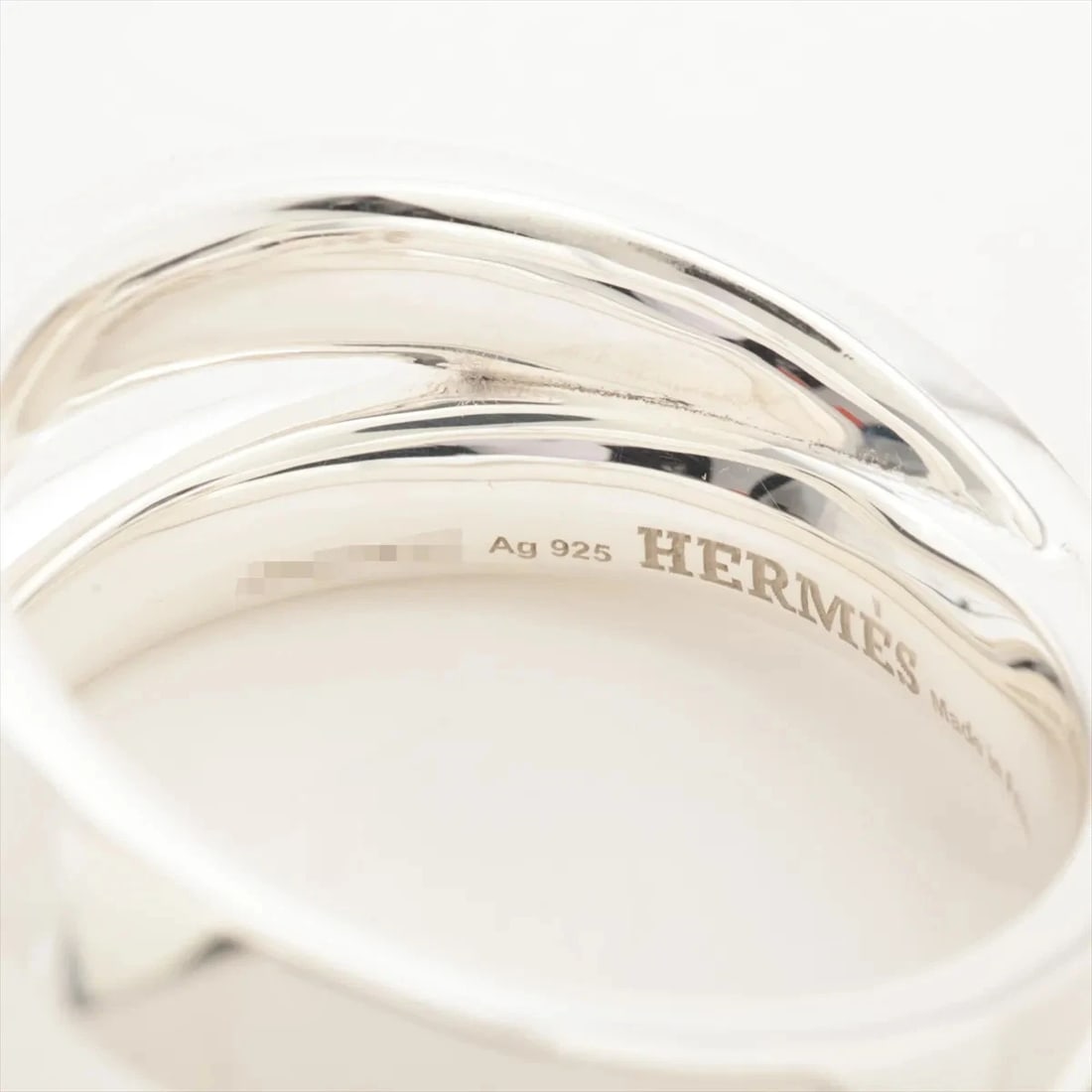 HERMES MINI CREW DOUBLE RING 925 SILVER - 2