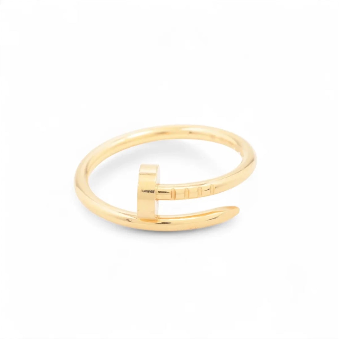 CARTIER JUSTE UN CLOU SM RING 750(YG): Cartier Juste un Clou SM Ring 750(YG) Brand: Cartier Type/Style: Ring Material: 750(YG), Color: Yellow Gold Size: 5 - 5.25 US Accessories: None Accessories Notice: When purchasing pre-owned goods,