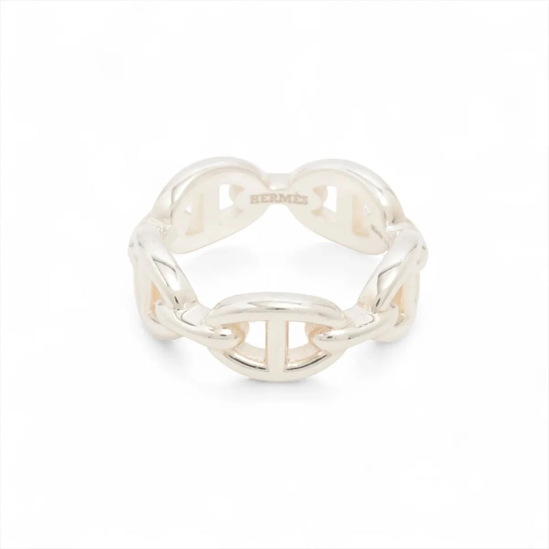 HERMES RING 925 SILVER: Hermes Ring 925 Silver Brand: Hermes Type/Style: Ring Material: 925, Color: Silver Size: 6US Accessories: None Accessories Notice: When purchasing pre-owned goods, please refer to the photos of the
