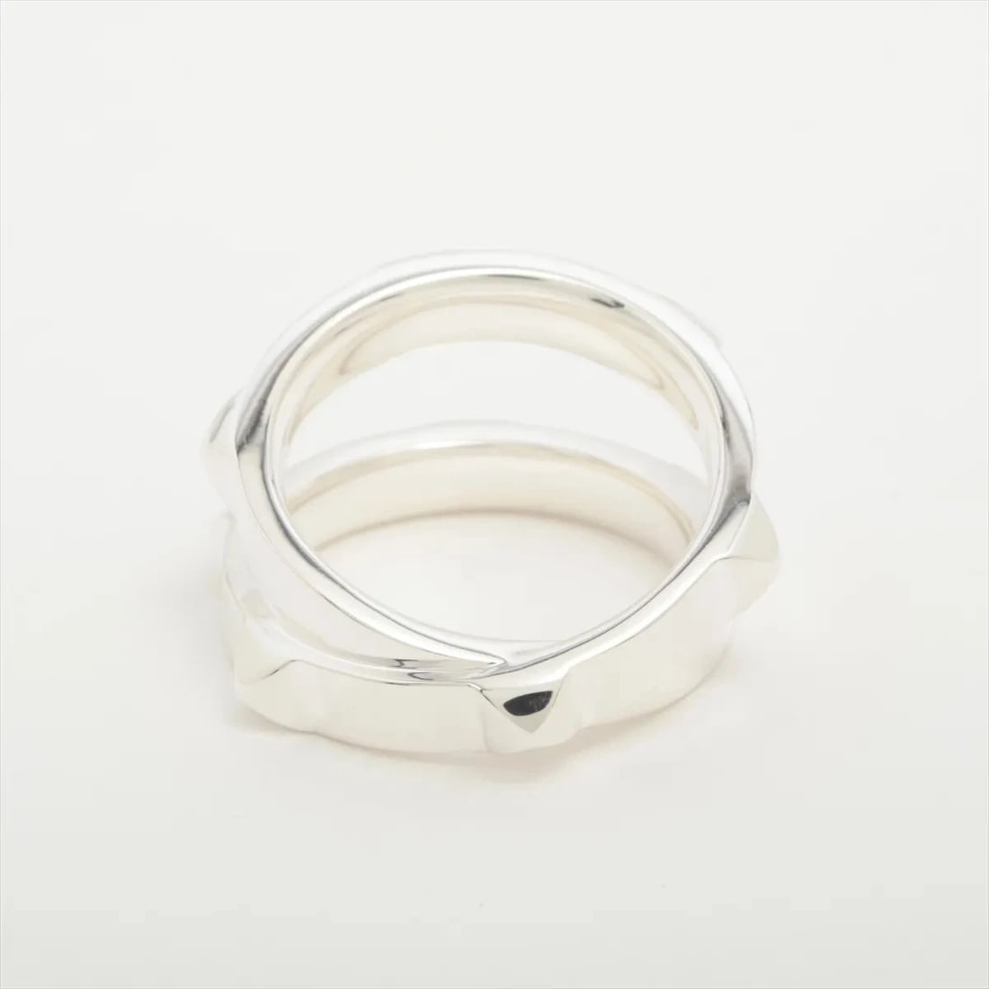 HERMES MINI CREW DOUBLE RING 925 SILVER - 2
