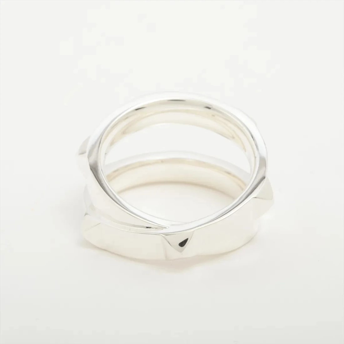 HERMES MINI CREW DOUBLE RING 925 SILVER - 2