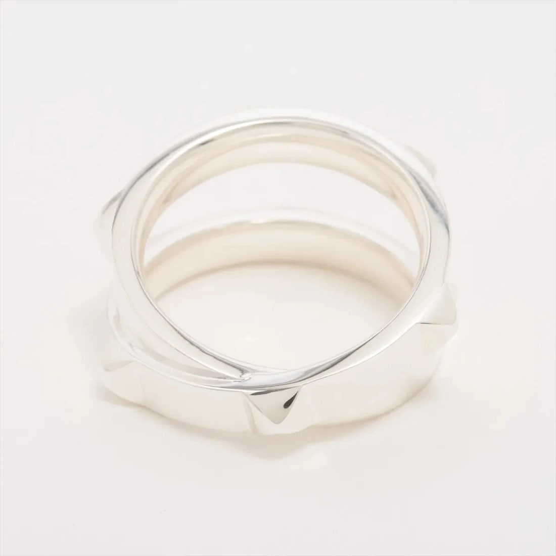 HERMES MINI CREW DOUBLE RING 925 SILVER - 2