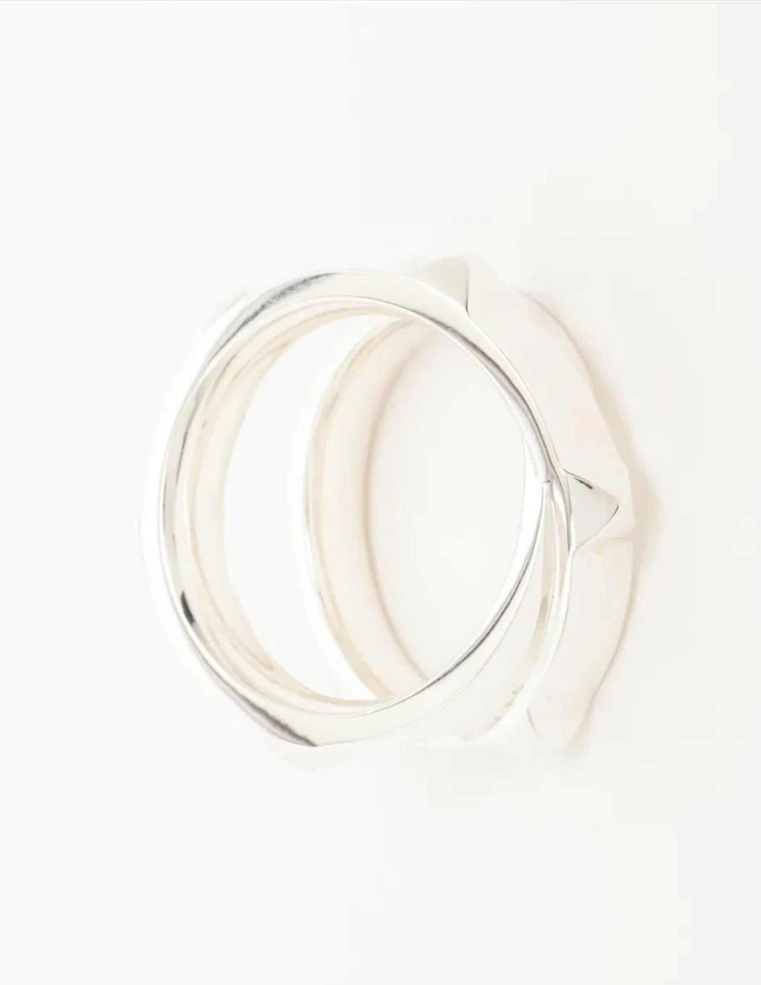 HERMES MINI CREW DOUBLE RING 925 SILVER - 2