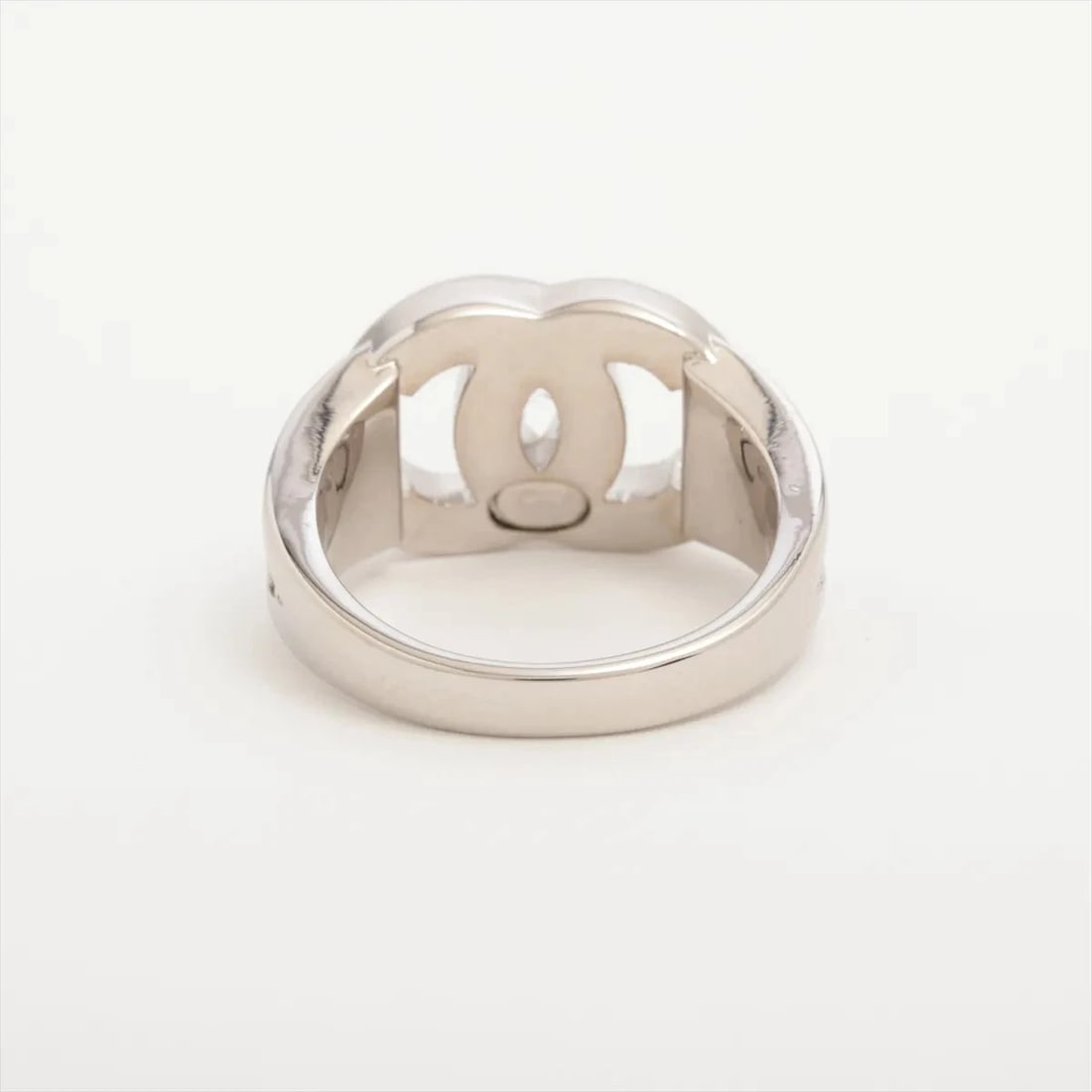 CHANEL COCO MARK RING GP?RHINESTONE SILVER - 2