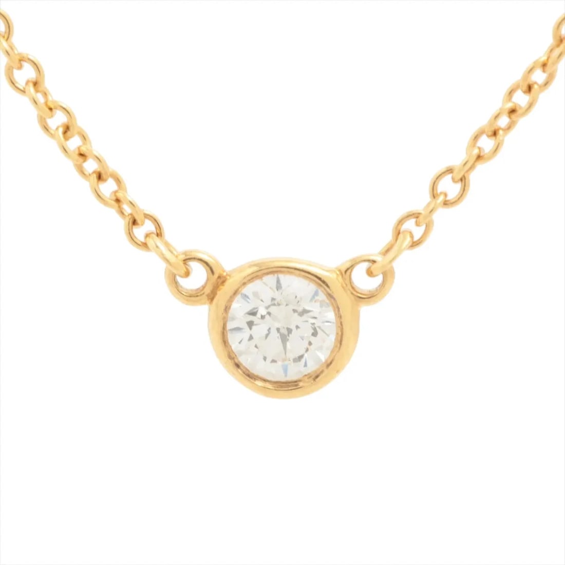 TIFFANY BY THE YARD DIAMOND NECKLACE 750(YG): Tiffany By the Yard diamond Necklace 750(YG) Brand: Tiffany Type/Style: Necklace Material: 750(YG), Color: Yellow Gold Size: Size(CM) Chain length:40.7 Accessories: None Accessories Notice: When