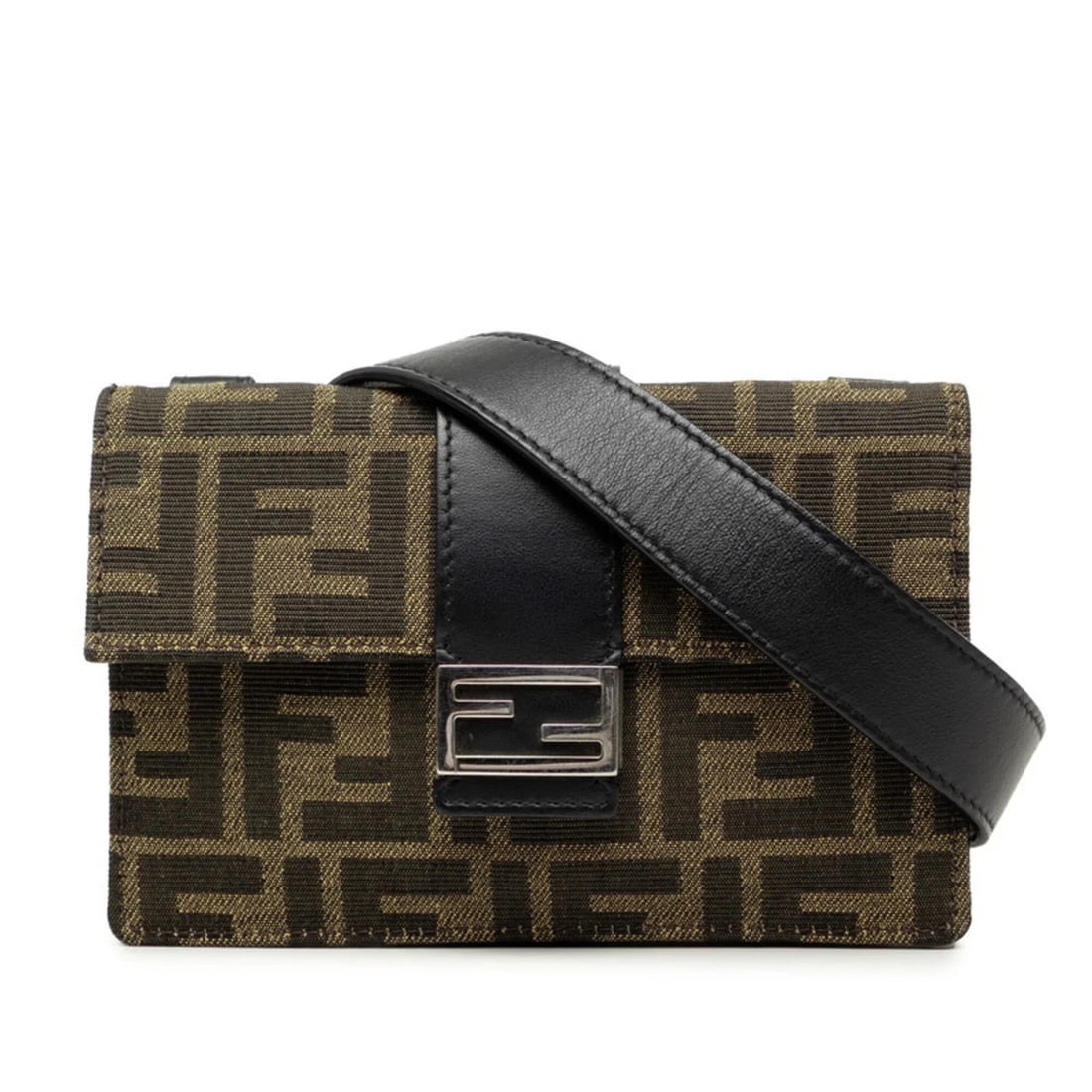 FENDI ZUCCA MARSPIO BAGUETTE CROSSBODY SHOULDER BAG: Fendi Zucca Marspio Baguette Crossbody Shoulder Bag Brand: Fendi Type/Style: Shoulder bag Material: Canvas , Leather Color: Black, Brown Size: (HxWxD) 11cm x 16cm x 2cm / 4.33'' x 6.29'' x 0.78''
