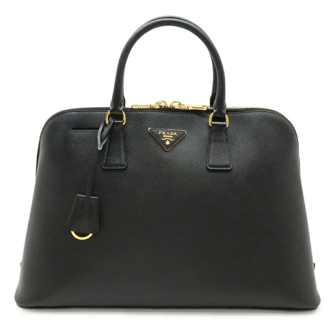 PRADA SAFFIANO LEATHER HANDBAG TOTE BAG: PRADA Saffiano Leather Handbag Tote Bag Brand: Prada Type/Style: Handbag, Tote bag Material: Leather Color: Black, Nero Size: (HxWxD) 25cm x 38cm x 14.5cm / 9.84'' x 14.96'' x 5.7'' Accessories: N