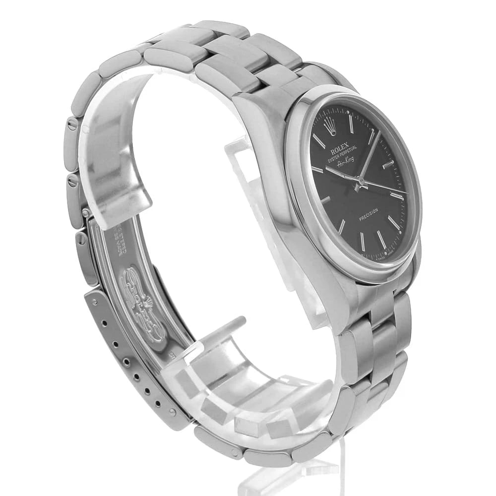 ROLEX AIR KING BLACK WATCH - 3