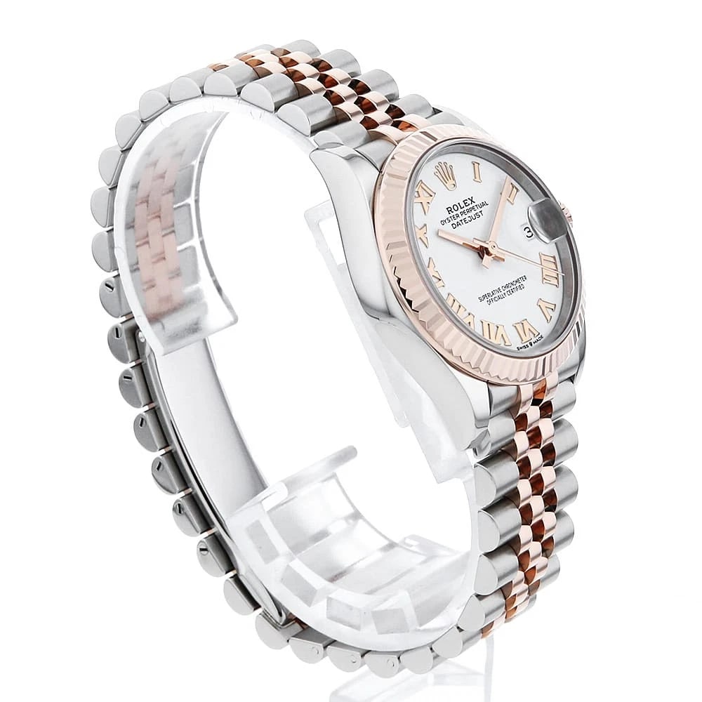 ROLEX DATEJUST WHITE WATCH - 3