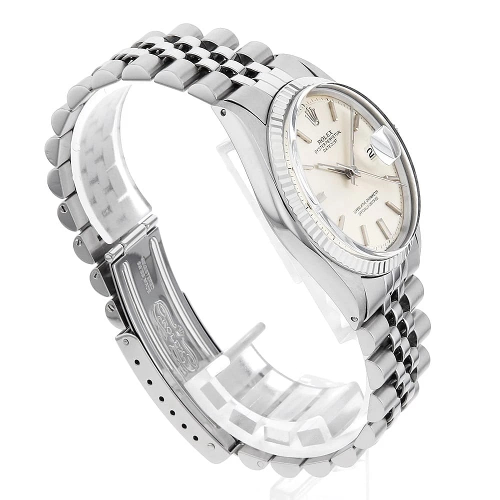 ROLEX DATEJUST SILVER WATCH - 3