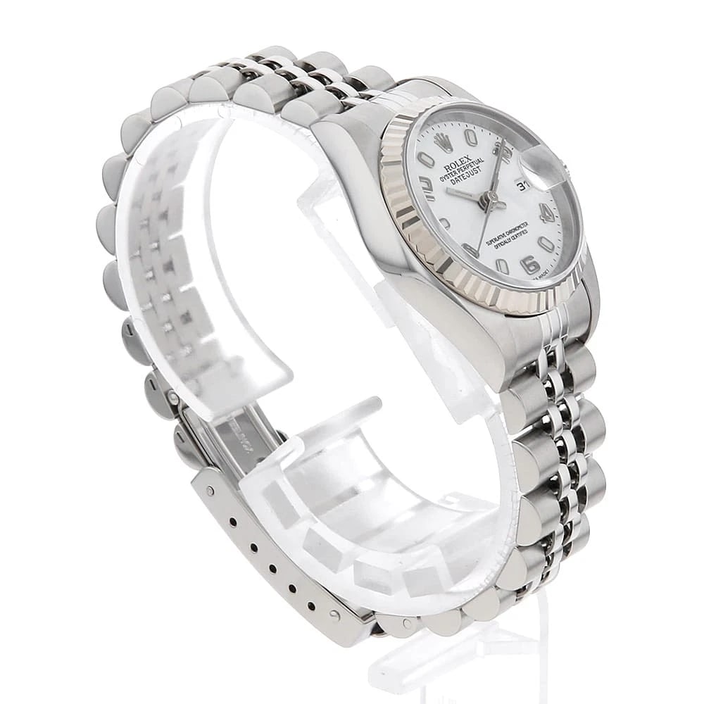 ROLEX DATEJUST WHITE WATCH - 3
