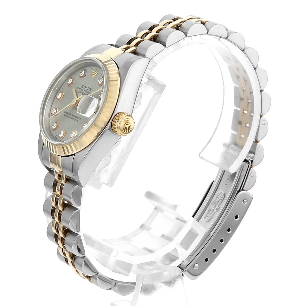 ROLEX DATEJUST DIAMOND GRAY COMPUTER WATCH - 2