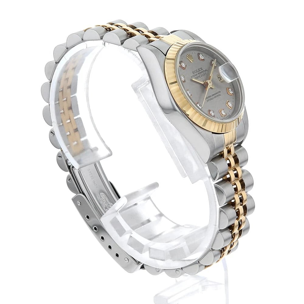 ROLEX DATEJUST DIAMOND GRAY COMPUTER WATCH - 3