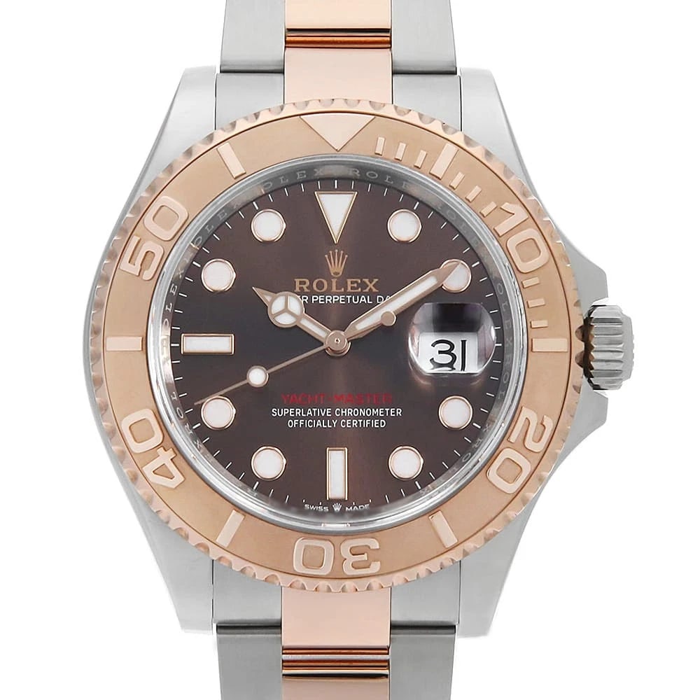 ROLEX YACHT MASTER CHOCOLATE BROWN WATCH: ROLEX Yacht master Chocolate brown Watch Brand: ROLEX Type/Style: Wrist watch Material: Band Material Stainless Steel/Everose Gold, Case Material Stainless Steel/Everose Gold Color: Dial Color Chocola