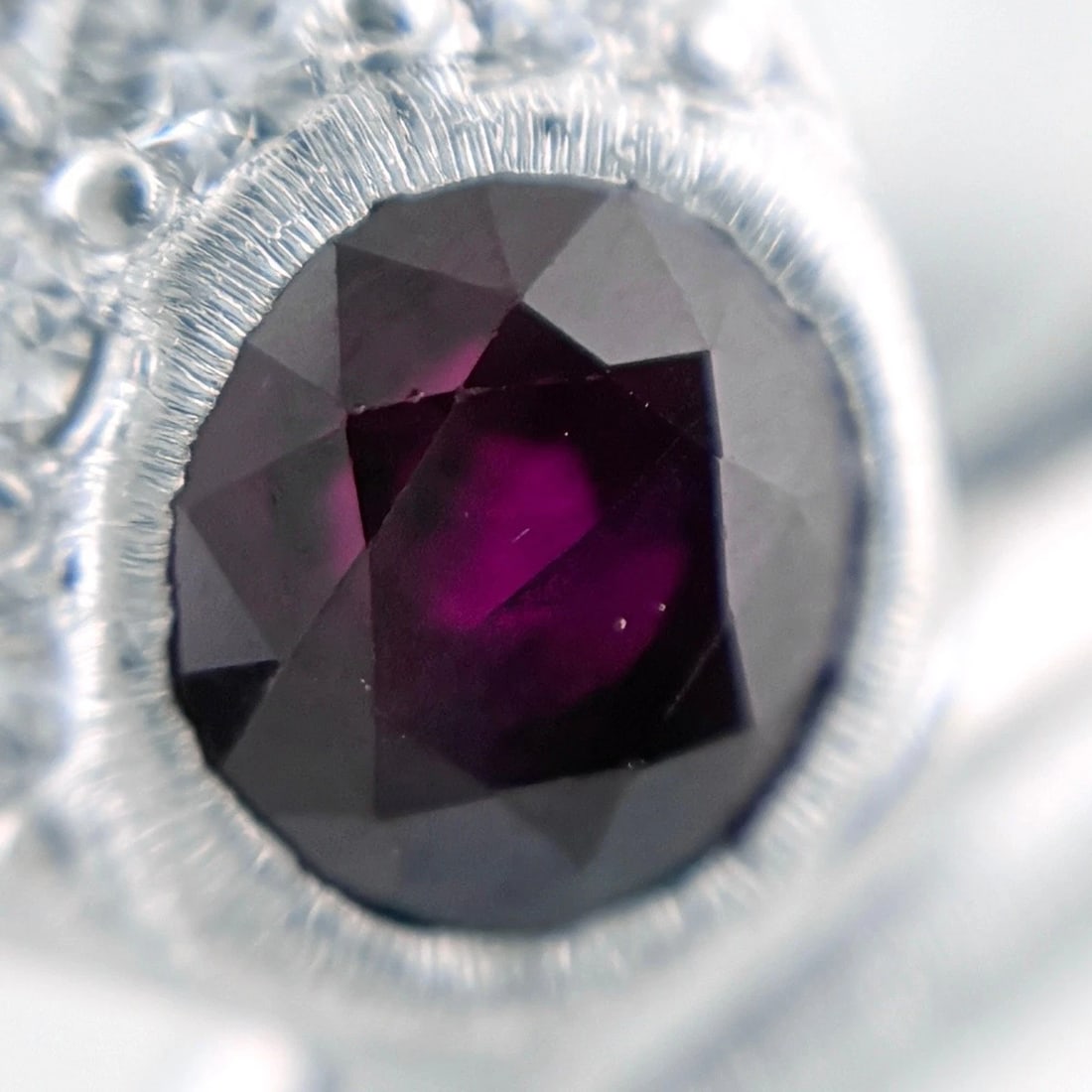 RUBY DESIGN RING PLATINUM RING MELEE DIAMOND - 2