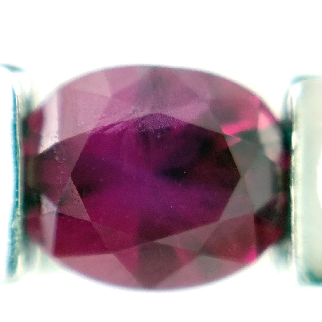 RUBY DESIGN RING PLATINUM RING MELEE DIAMOND - 2