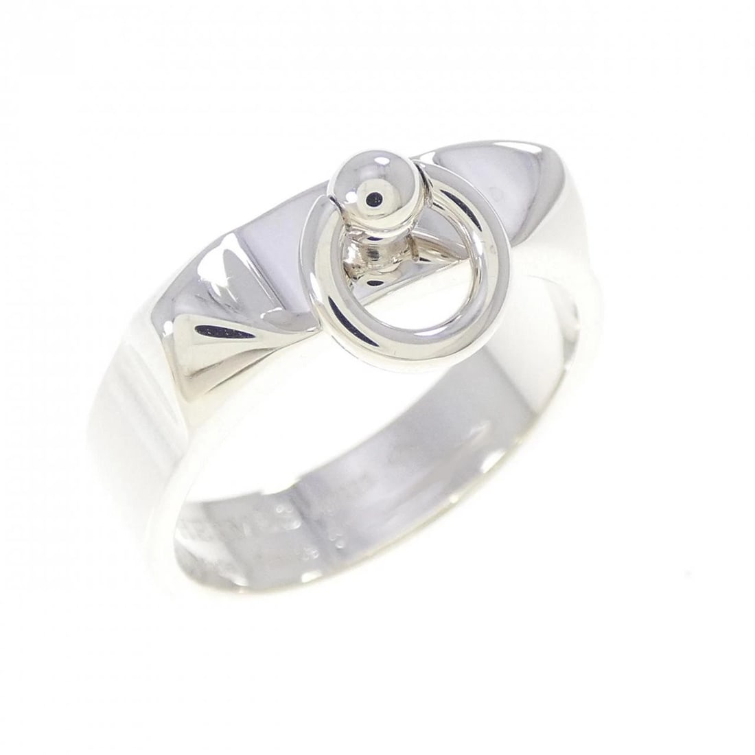 HERMES COLLIER DE CHIEN RING: Hermes Collier de Chien Ring Brand: HERMES Type/Style: Hermes Ring Material: 925Silver, Color: Silver Size: US 5 3/4 Accessories: None Accessories Notice: When purchasing pre-owned goods,