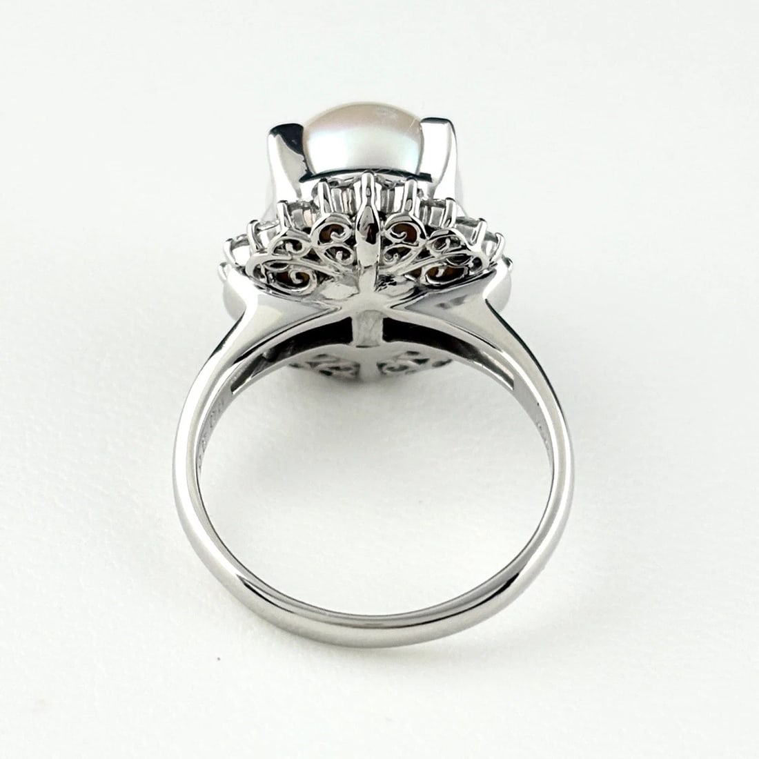PEARL DESIGN RING PLATINUM RING - 2