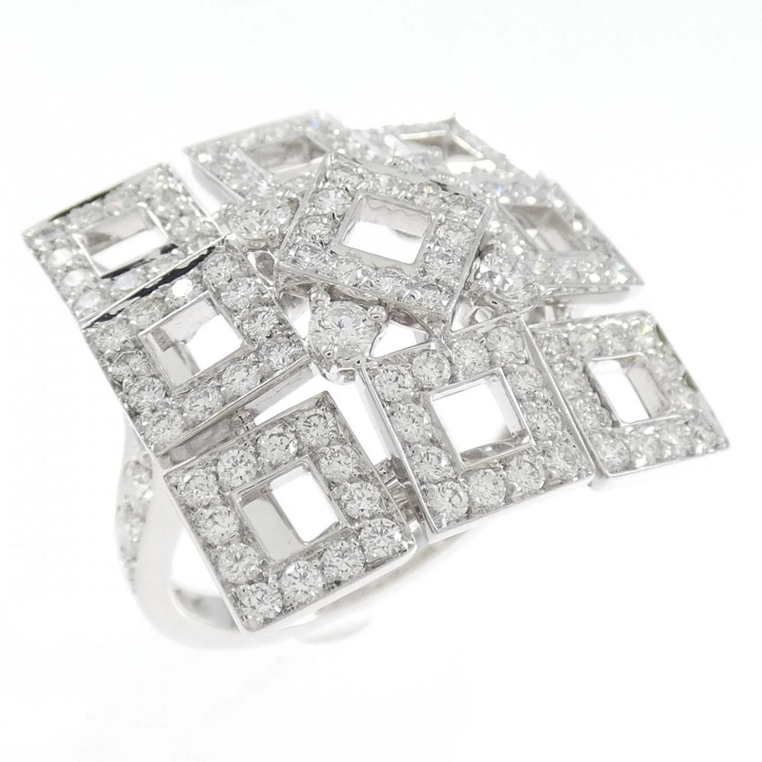 BOUCHERON CHINA RING: Boucheron China Ring Brand: Boucheron Type/Style: Boucheron Ring Material: 750 white gold, Main Stone Natural Color: white gold Size: US 5 1/4 Accessories: None Accessories Notice: When purchasing
