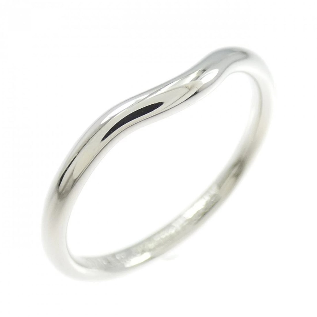 TIFFANY&CO. CURVED RING: TIFFANY&Co. Curved Ring Brand: TIFFANY&Co. Type/Style: TIFFANY & Co. Ring Material: Platinum950, Color: none Size: US 6 1/2 Accessories: None Accessories Notice: When purchasing pre-owned goods,