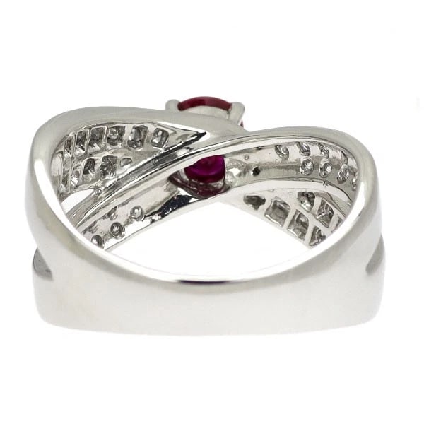 PT900 RUBY DIAMOND RING - 3