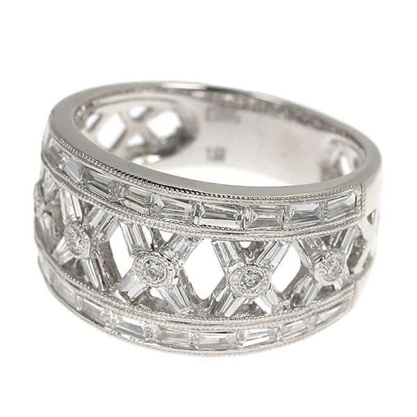 K18WG DIAMOND RING - 2