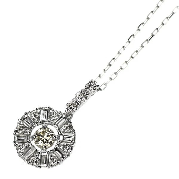 PT900/ PT850 H&C DIAMOND PENDANT NECKLACE: Pt900/ Pt850 H&C Diamond Pendant Necklace Brand: None Type/Style: pendant necklace Material: Pt900, Main Stone Natural Color: Pt Size: Accessories: None Accessories Notice: When purchasing