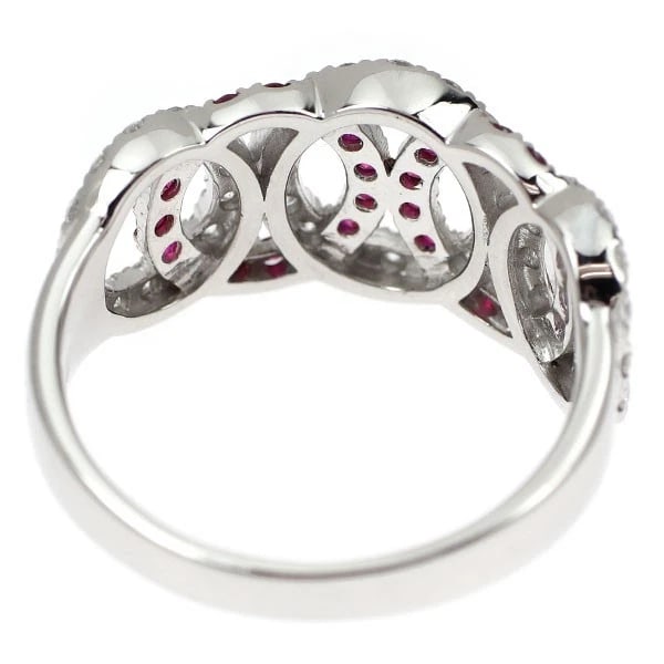 PT900 RUBY DIAMOND RING - 2