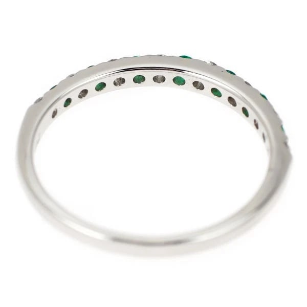 PT900 EMERALD DIAMOND RING - 2