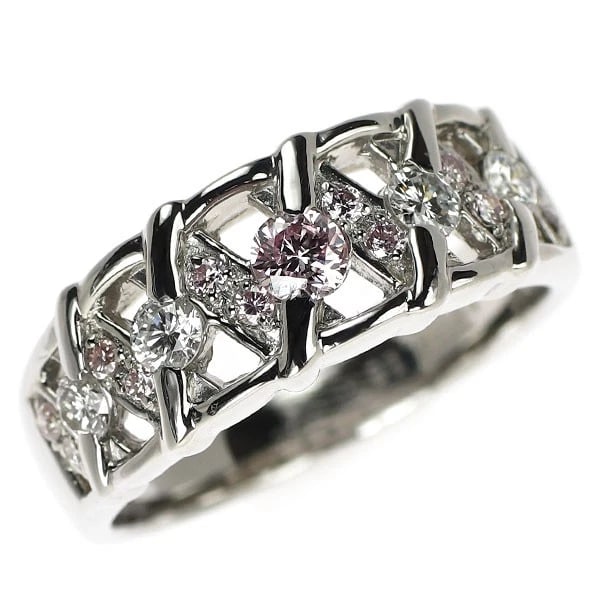 PT900 NATURAL PINK DIAMOND RING: Pt900 Natural Pink Diamond Ring Brand: None Type/Style: Ring Material: Pt900, Main Stone Natural Color: Pt Size: 7.25 US Accessories: None Accessories Notice: When purchasing pre-owned goods, please