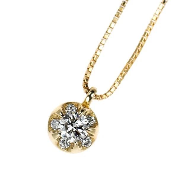VENDOME AOYAMA K18YG DIAMOND PENDANT NECKLACE: Vendome Aoyama K18YG diamond pendant necklace Brand: Vendome Aoyama Type/Style: pendant necklace Material: K18YG, Main Stone Natural Color: YG Size: Chain Length 40 Accessories: None Acces