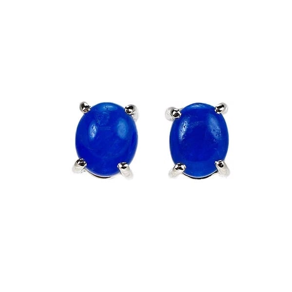 PT900 CABOCHON CUT HAUYNITE EARRINGS: Pt900 Cabochon Cut Hauynite Earrings Brand: None Type/Style: piercing Material: Pt900, Color: Pt Size: Length/Width/Diameter 5.6 Accessories: None Accessories Notice: When purchasing pre-owned goods,