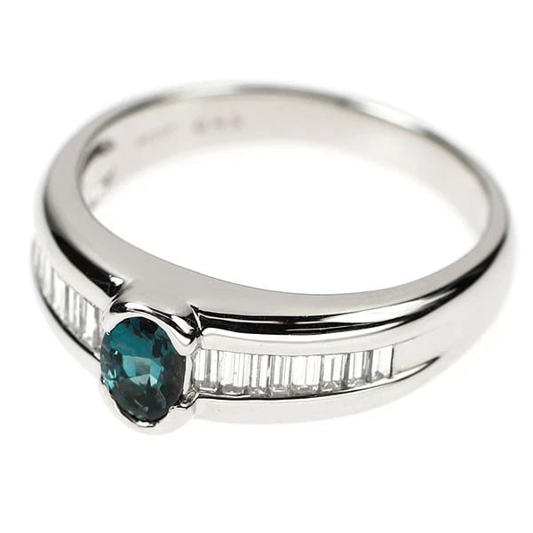 PT900 ALEXANDRITE DIAMOND RING - 2