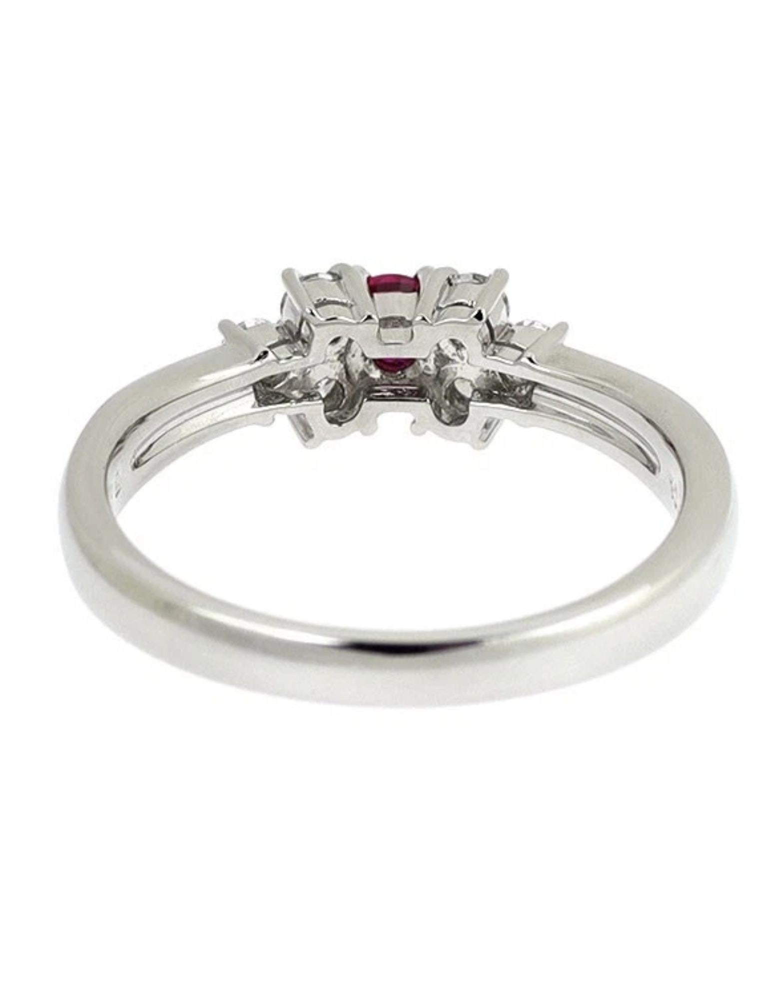 MIKIMOTO PT950 RUBY DIAMOND RING - 2