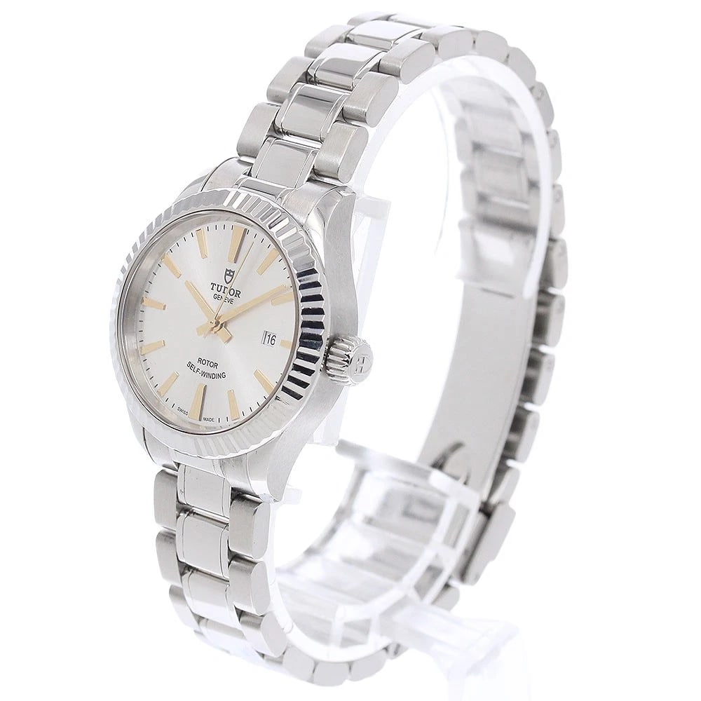 TUDOR STYLE DATE SILVER AUTOMATIC WATCH - 2