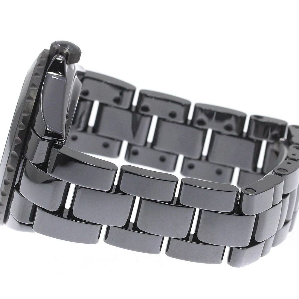 CHANEL J12 BLACK AUTOMATIC WATCH - 5