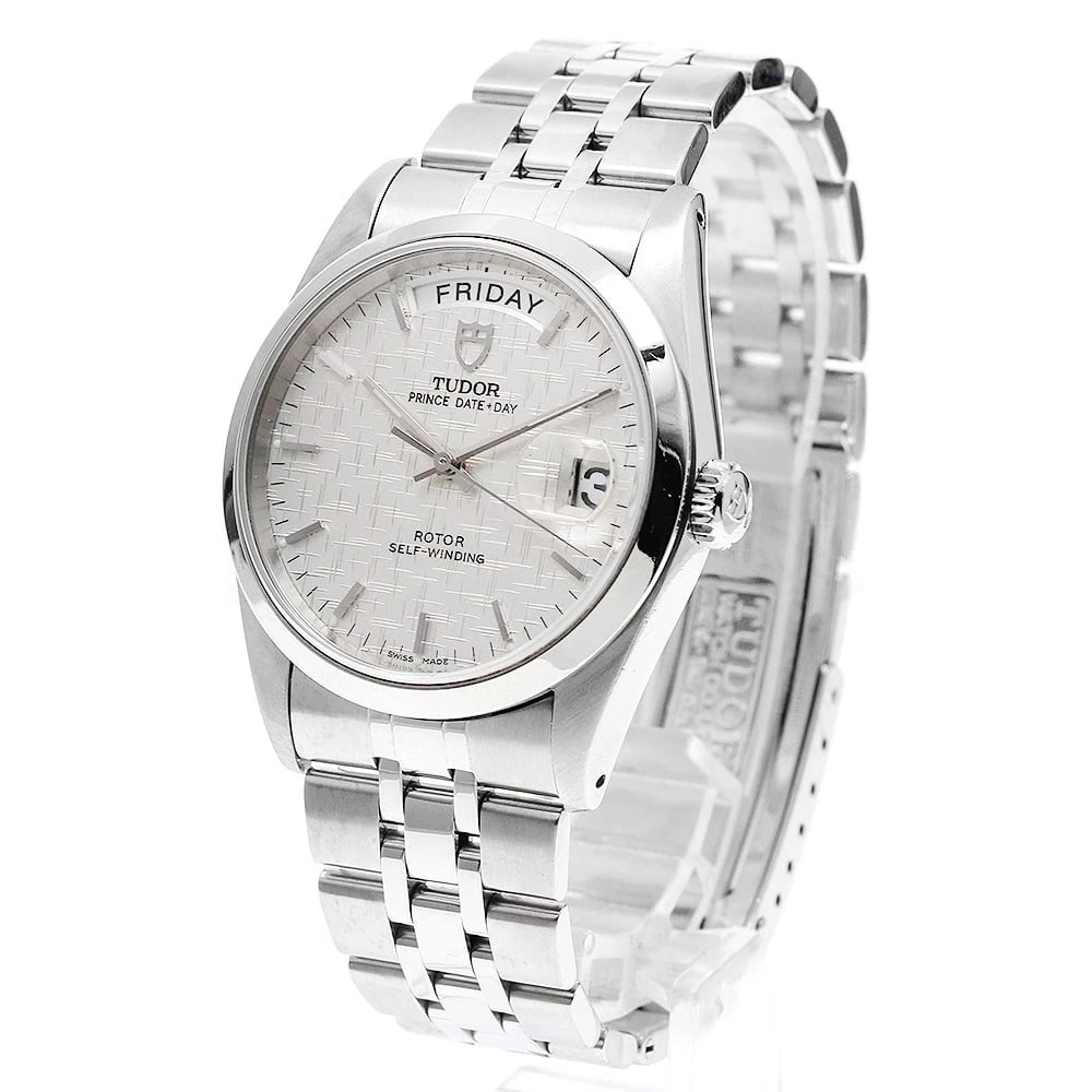 TUDOR PRINCE DATE SILVER AUTOMATIC WATCH - 2