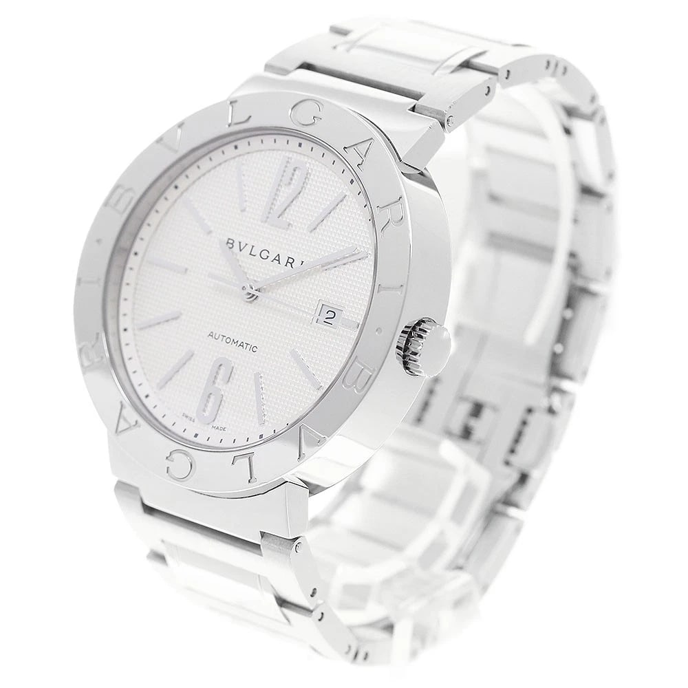 BVLGARI DATE SILVER AUTOMATIC WATCH - 2