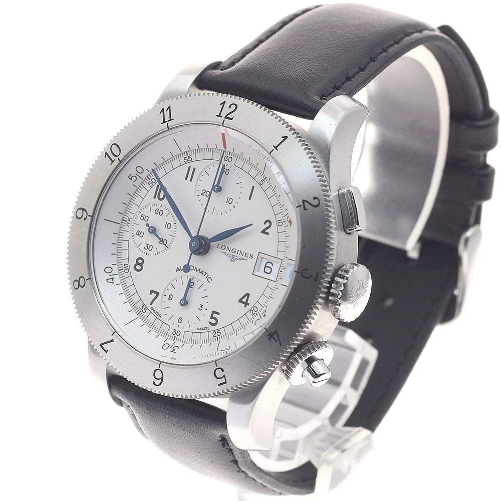LONGINES HERITAGE CHRONOGRAPH SILVER AUTOMATIC WATCH - 2