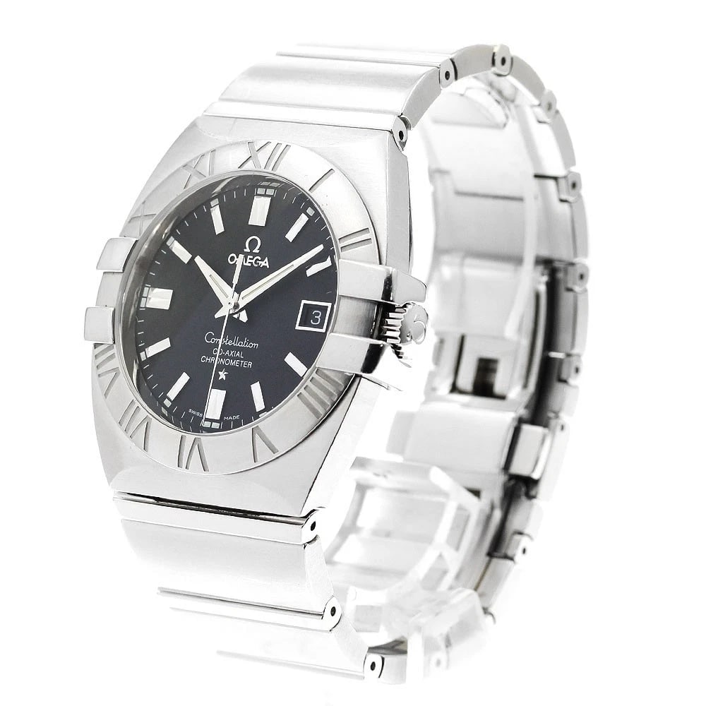 OMEGA CONSTELLATION DOUBLE EAGLE DATE BLACK DIAL AUTOMATIC WATCH - 2