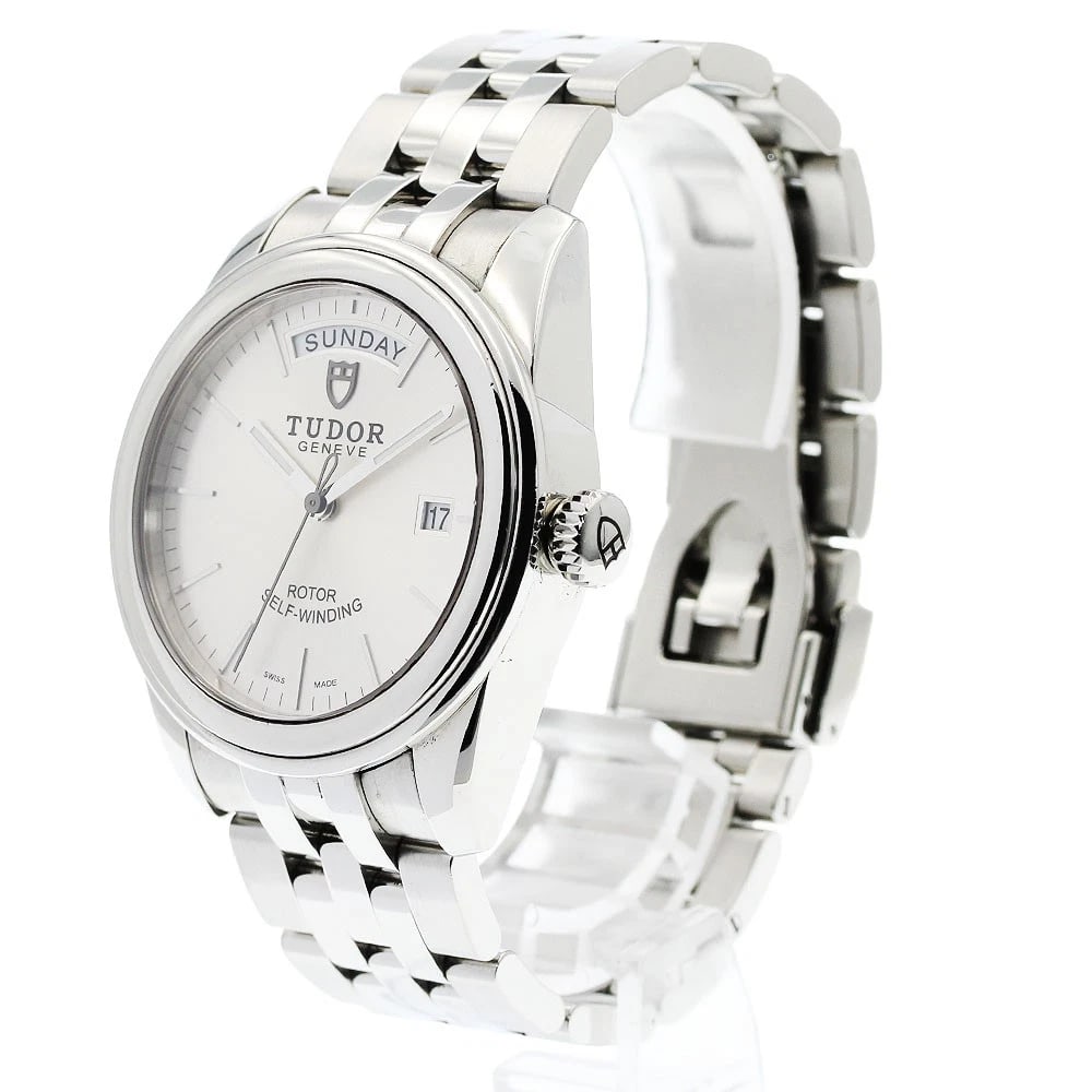 TUDOR GLAMOR DATE SILVER DIAL AUTOMATIC WATCH - 2