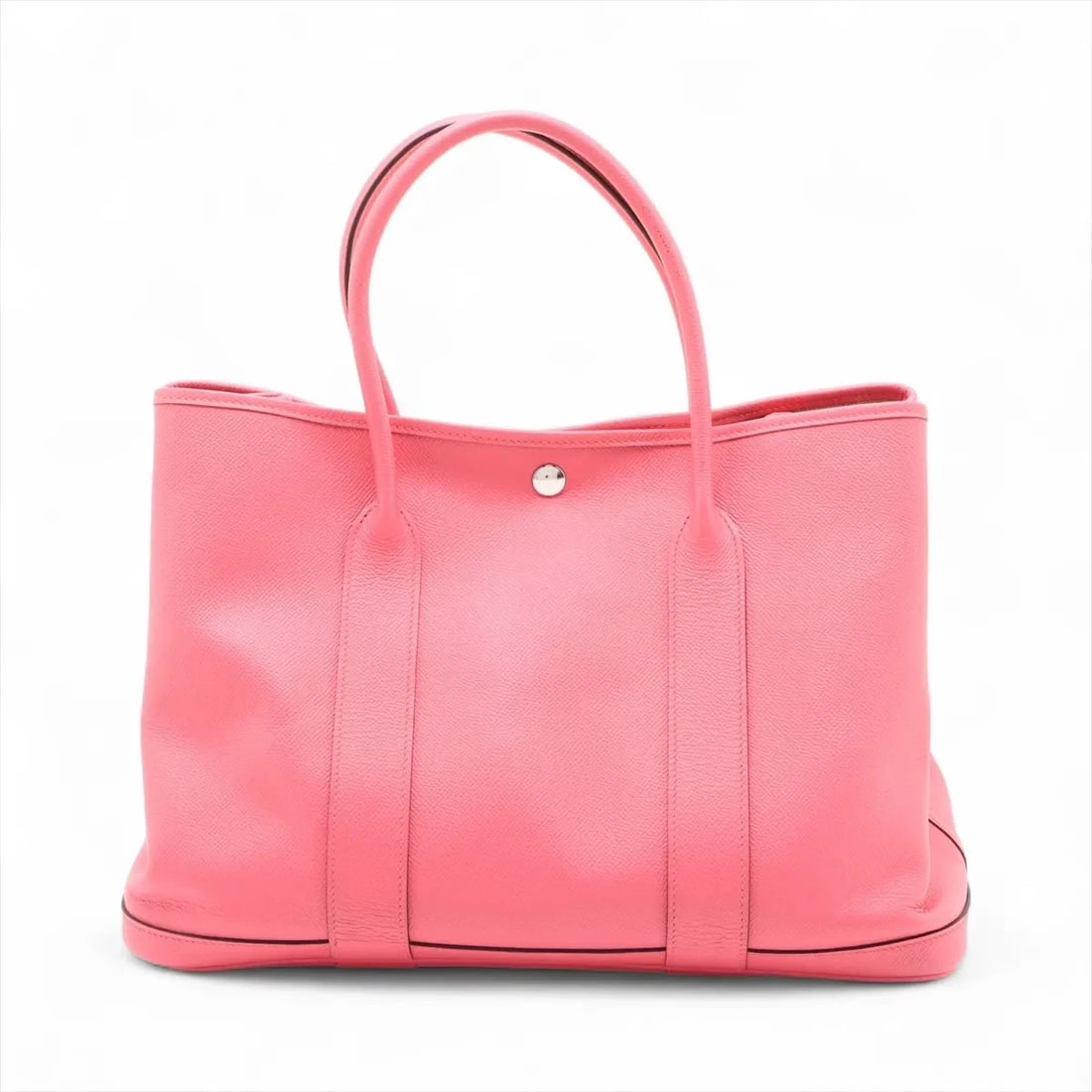 HERMES GARDEN PARTY VEAU EPSOM ROSE AZALEE SILVER METAL: Hermes garden party Veau Epsom Rose Azalee Silver Metal Brand: Hermes Type/Style: Tote Bag Material: Veau Epsom Color: Rose Azalee Size: Height:10.2inchLength:14.2inchDepth:6.9inch Accessories: No