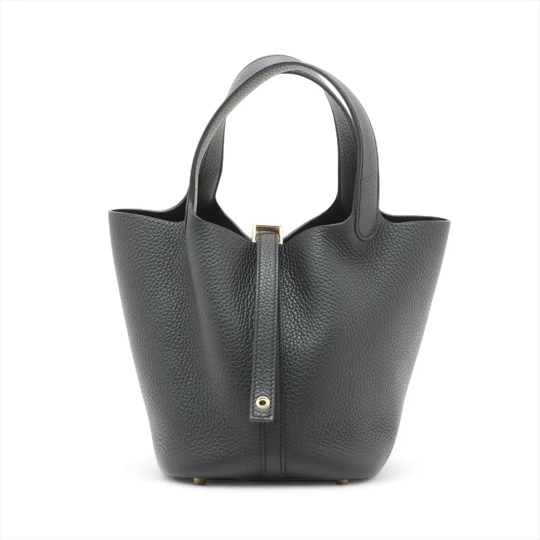 HERMES PICOTIN LOCK TAURILLON CLEMENCE BLACK GOLD METAL: Hermes Picotin Lock Taurillon Clemence Black Gold Metal Brand: Hermes Type/Style: Top Handle Bag Material: Taurillon Clemence Color: Black Size: Height:7.3inchLength:7.3inchDepth:5.3inch Accessories: