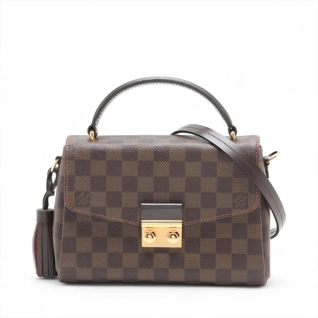 LOUIS VUITTON DAMIER CROISET BROWN: Louis Vuitton Damier Croiset Brown Brand: Louis Vuitton Type/Style: Top Handle Bag Material: None Color: Brown Size: Height:6.1inchLength:9.1inchDepth:3.1inch Accessories: None Accessories