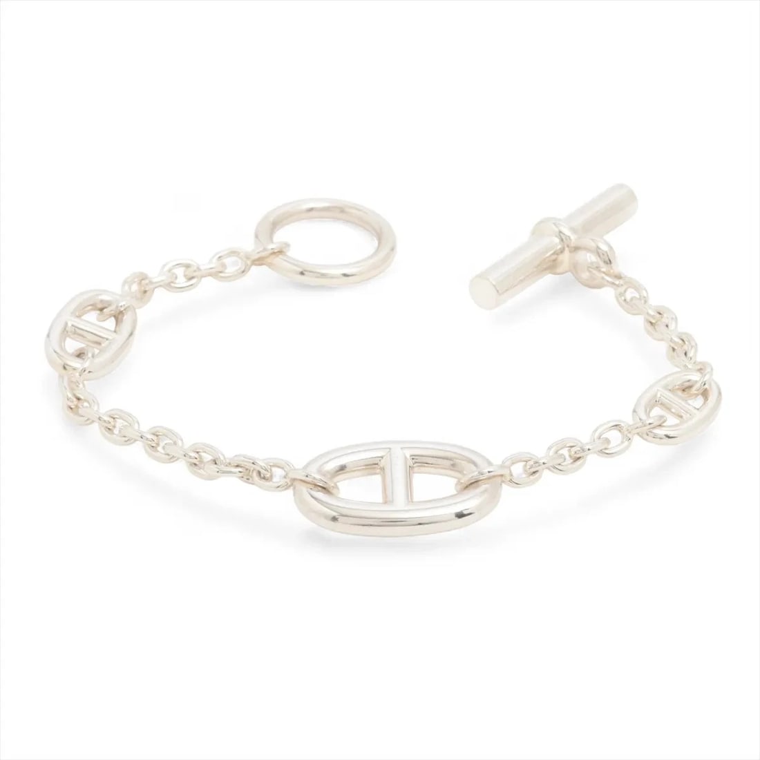 HERMES BRACELET 925 SILVER: Hermes Bracelet 925 Silver Brand: Hermes Type/Style: Bracelet Material: 925, Color: Silver Size: Size(CM) Bracelet length:15 Accessories: None Accessories Notice: When purchasing pre-owned goods,