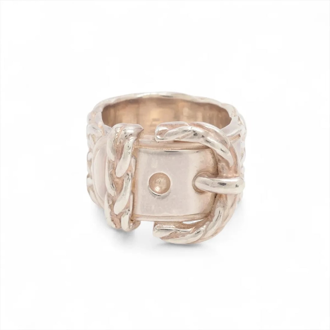 HERMES DIANNE RING 925 SILVER: Hermes Dianne Ring 925 Silver Brand: Hermes Type/Style: Ring Material: 925, Color: Silver Size: 4.5 US Accessories: None Accessories Notice: When purchasing pre-owned goods, please refer to the